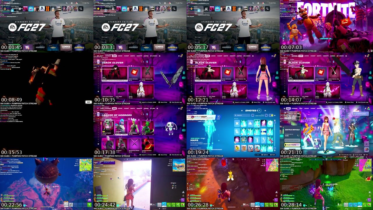Contact-sheet preview of ARUUU's Twitch recording