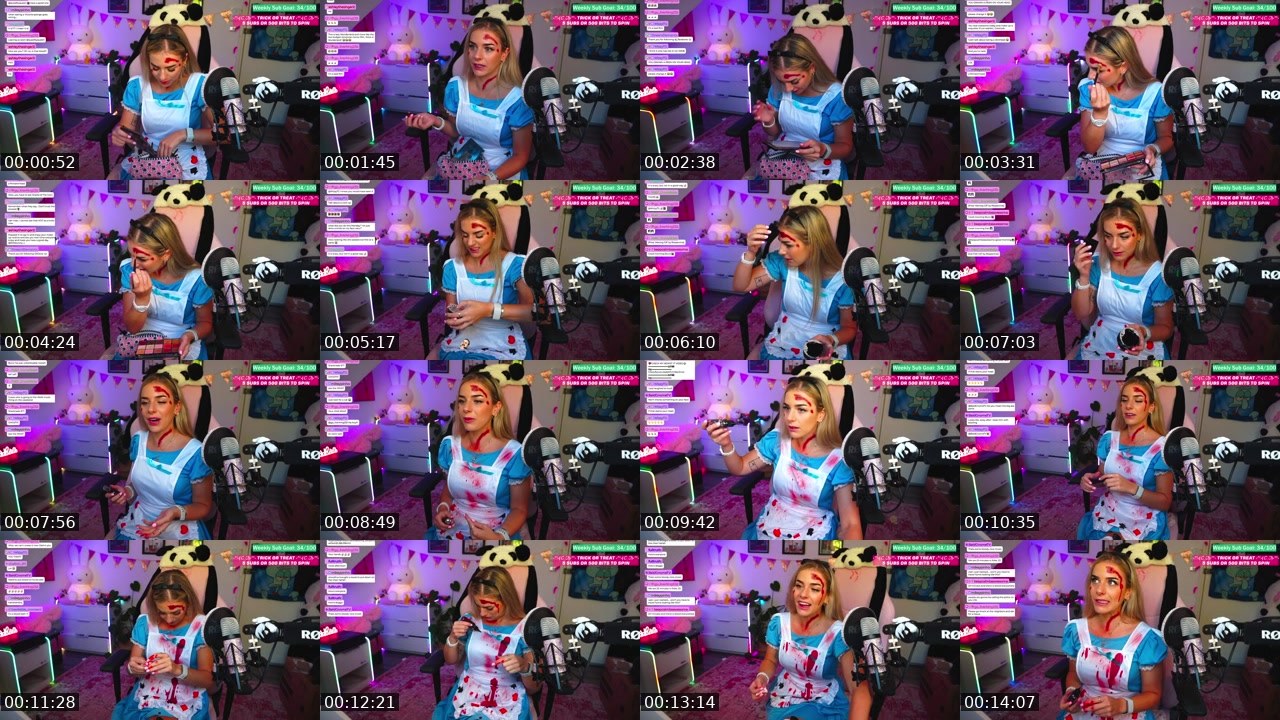 Contact-sheet preview of littlebunny_x's Twitch recording