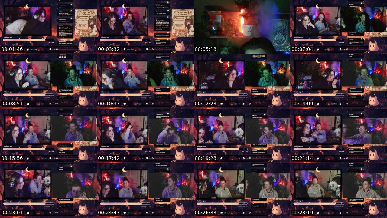 Contact-sheet preview of xMitchoux's Twitch recording