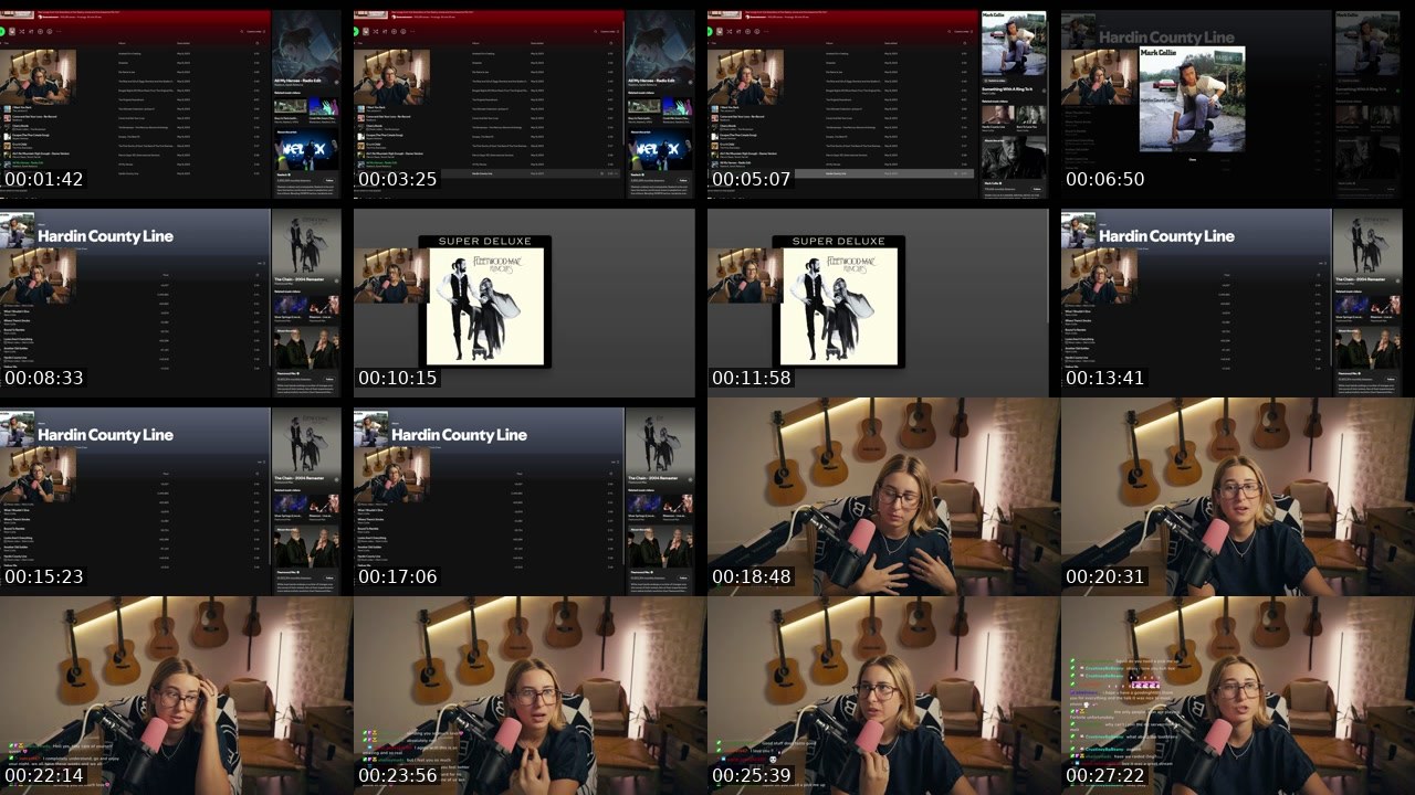 Contact-sheet preview of SquidLaughLove's Twitch recording