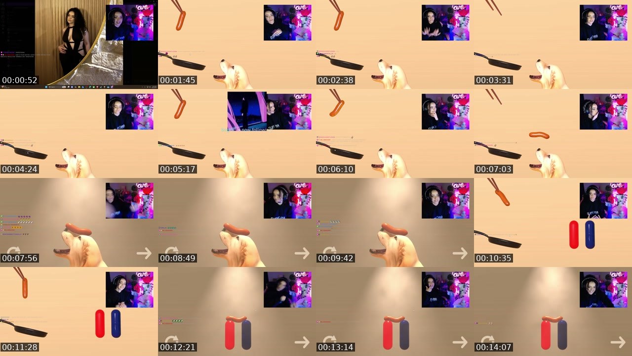Contact-sheet preview of Ambereccentric's Twitch recording