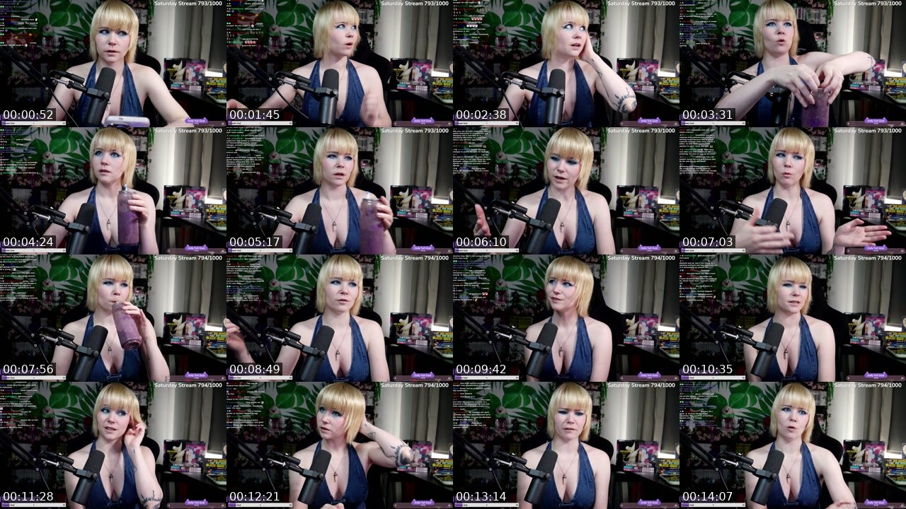 Contact-sheet preview of ClaRawrrXD's Twitch recording