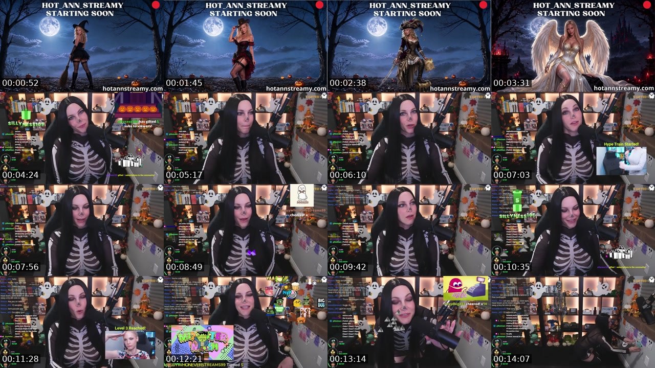 Contact-sheet preview of Hot_Ann_Streamy's Twitch recording