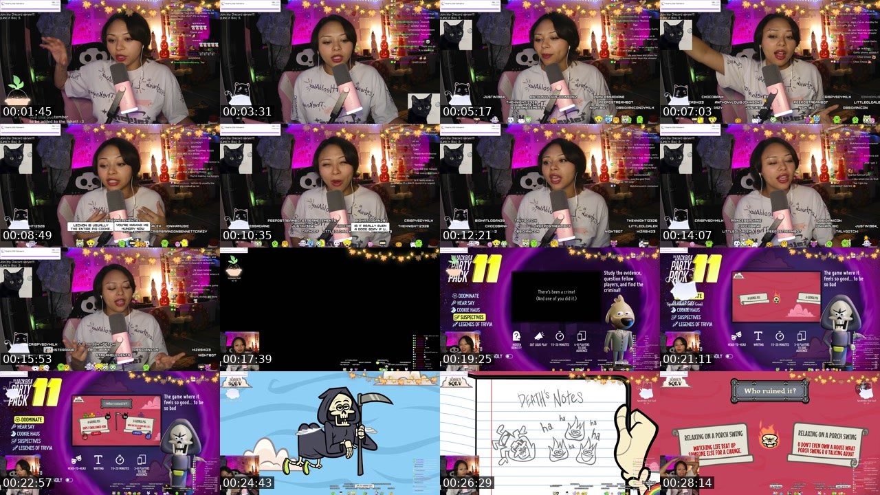 Contact-sheet preview of Talygotchi's Twitch recording