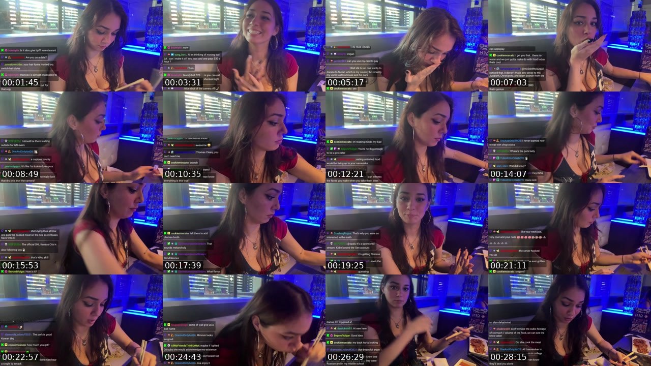 Contact-sheet preview of Kirbe's Twitch recording