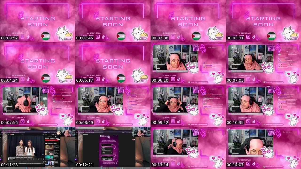 Contact-sheet preview of SFUNCLUB's Twitch recording