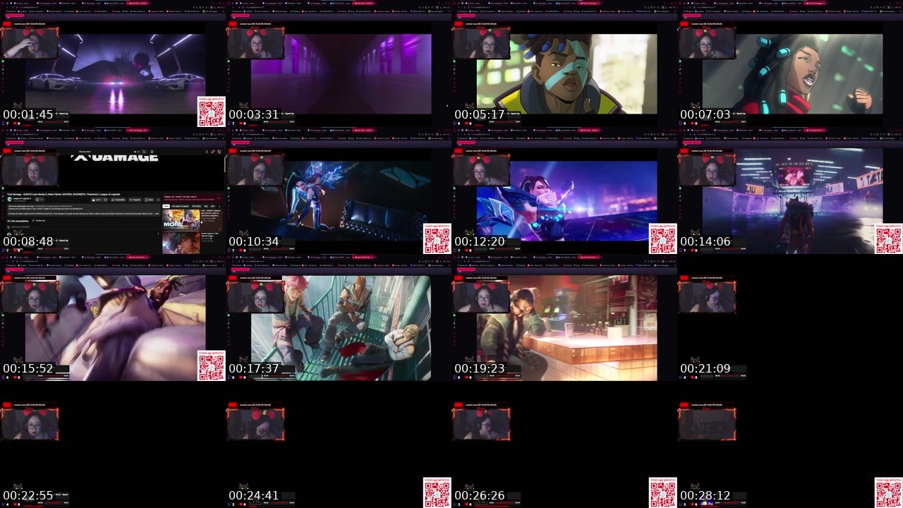 Contact-sheet preview of gabytino's Twitch recording