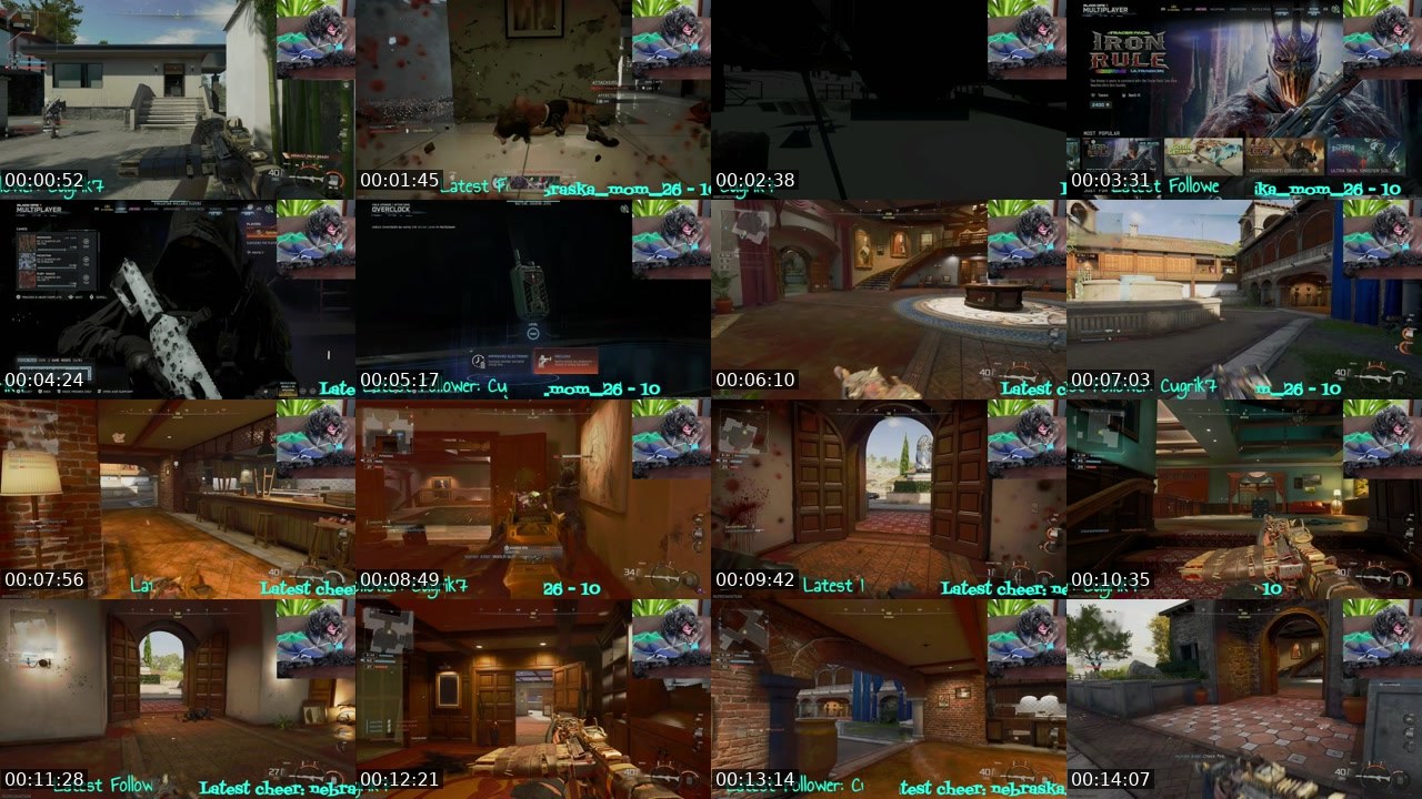 Contact-sheet preview of epicmeldog06's Twitch recording