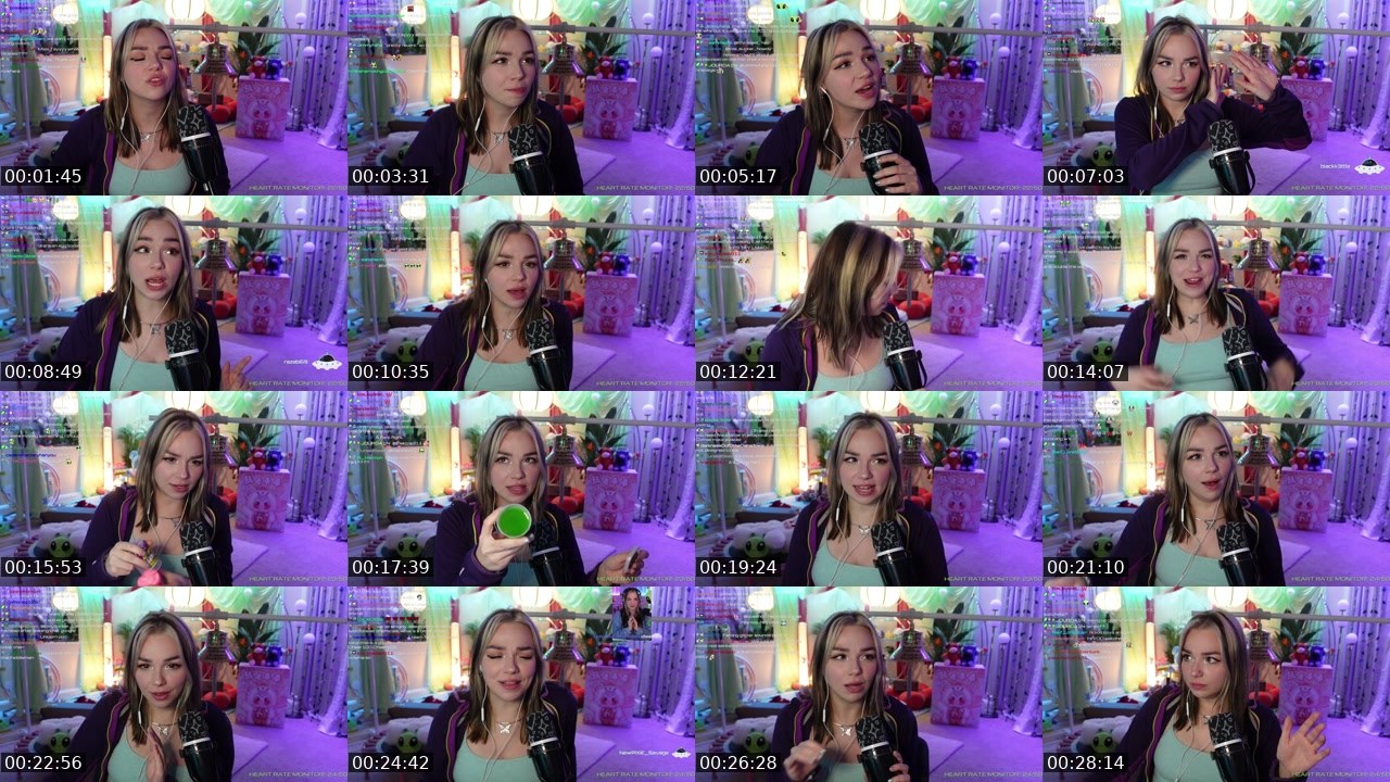 Contact-sheet preview of Taylien's Twitch recording