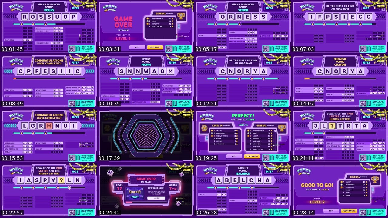 Contact-sheet preview of MissWhat's Twitch recording