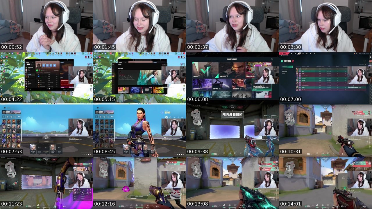 Contact-sheet preview of ImAstridHello's Twitch recording
