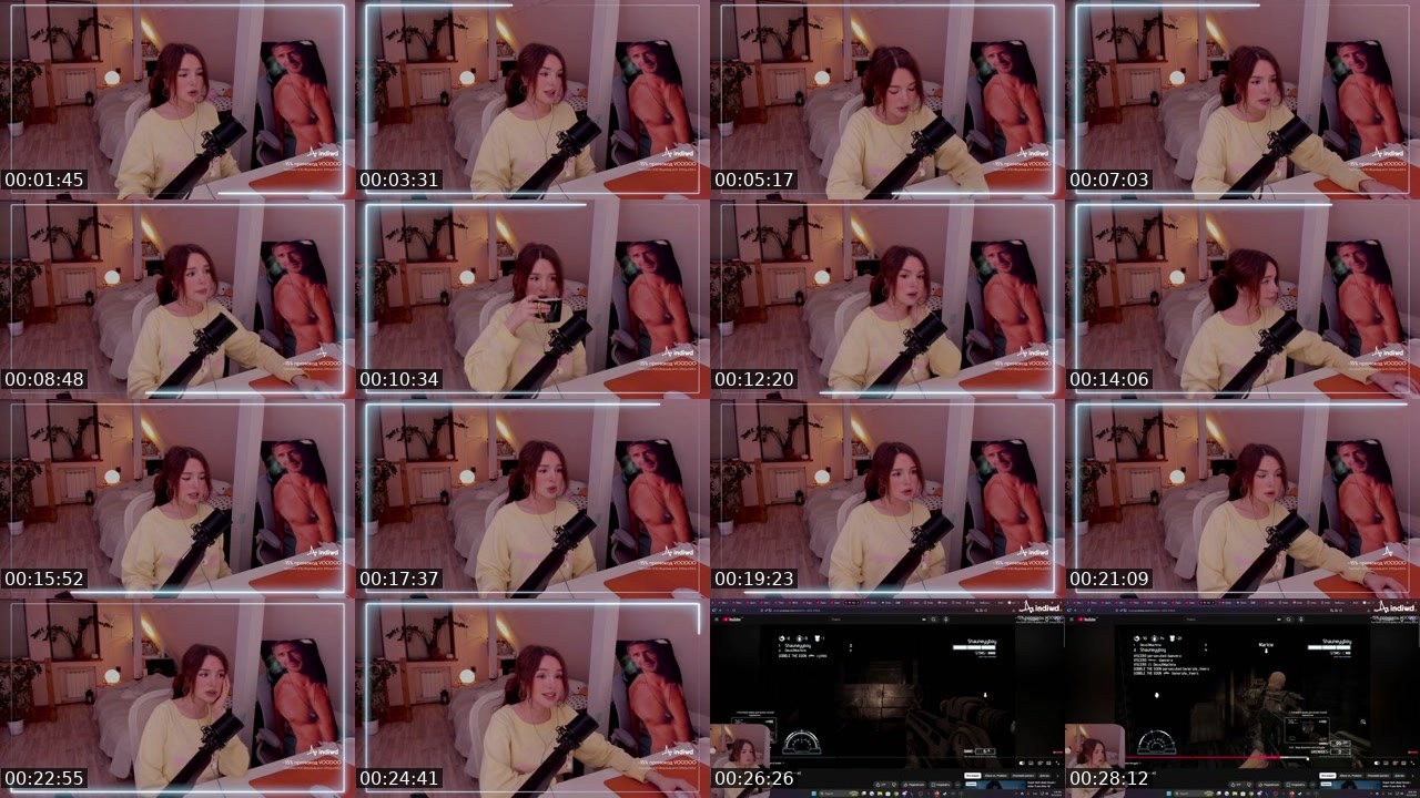Contact-sheet preview of OlyaVoodoo's Twitch recording