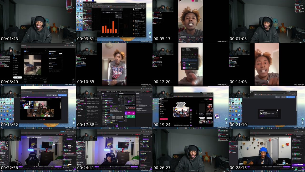 Contact-sheet preview of drxidz's Twitch recording