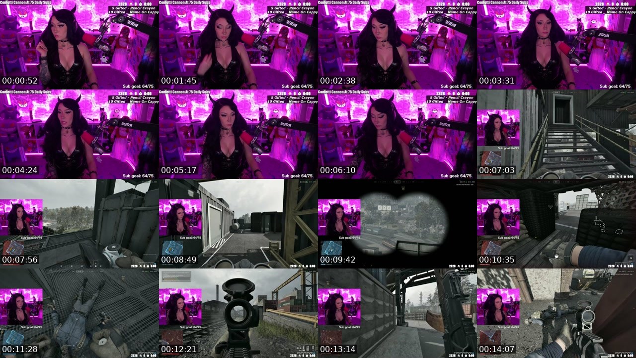 Contact-sheet preview of MissPurple's Twitch recording