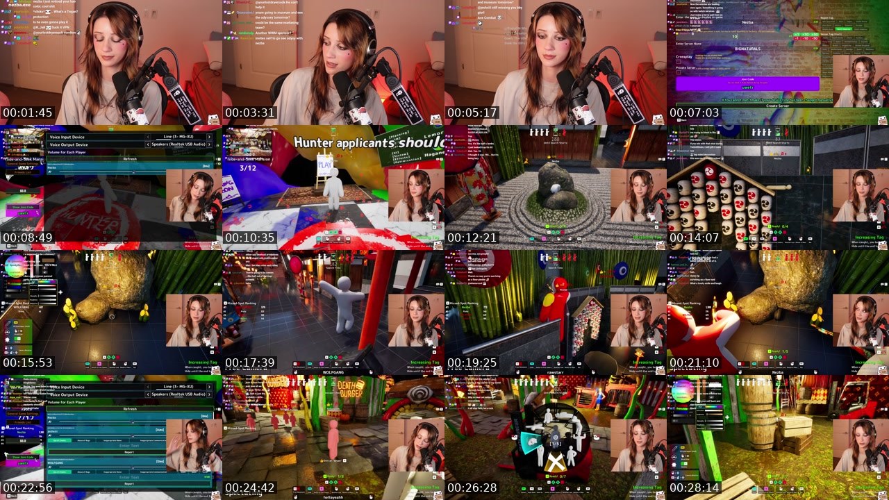 Contact-sheet preview of Nezba's Twitch recording