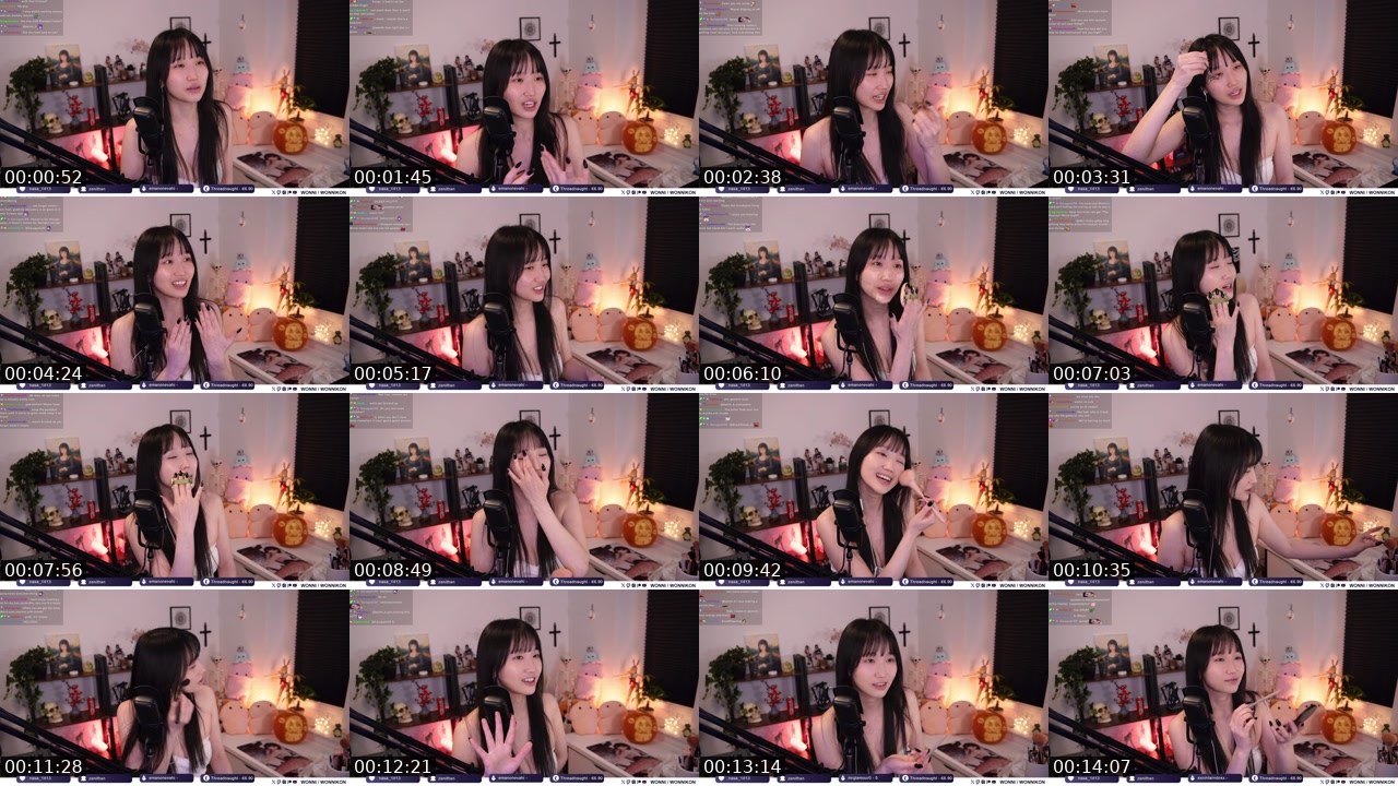 Contact-sheet preview of Wonni's Twitch recording