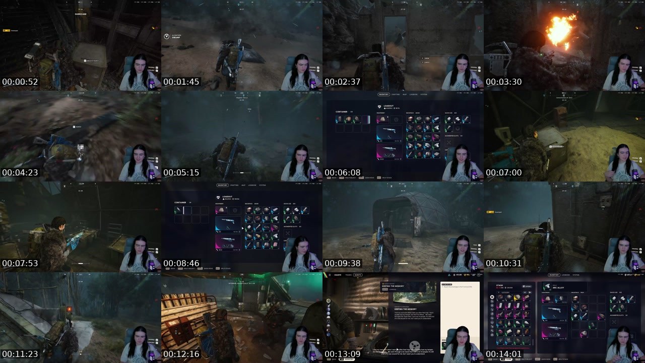 Contact-sheet preview of VanillaRage_'s Twitch recording