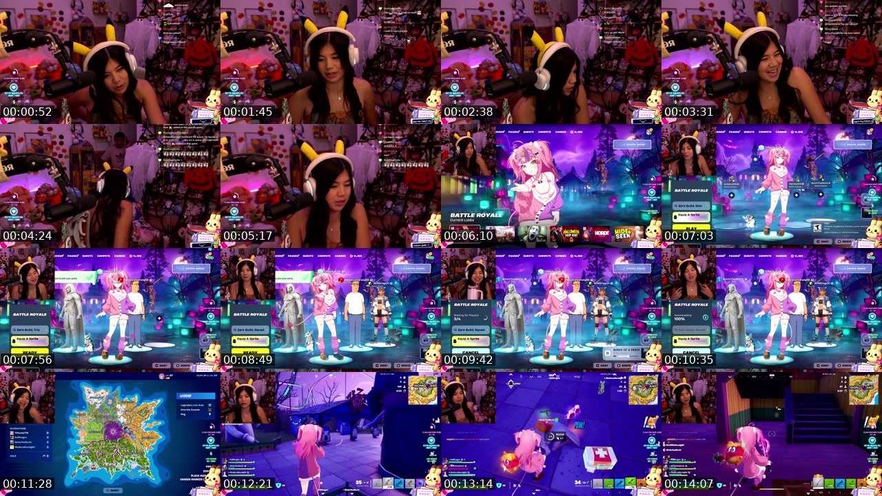 Contact-sheet preview of TiffachuFTW's Twitch recording