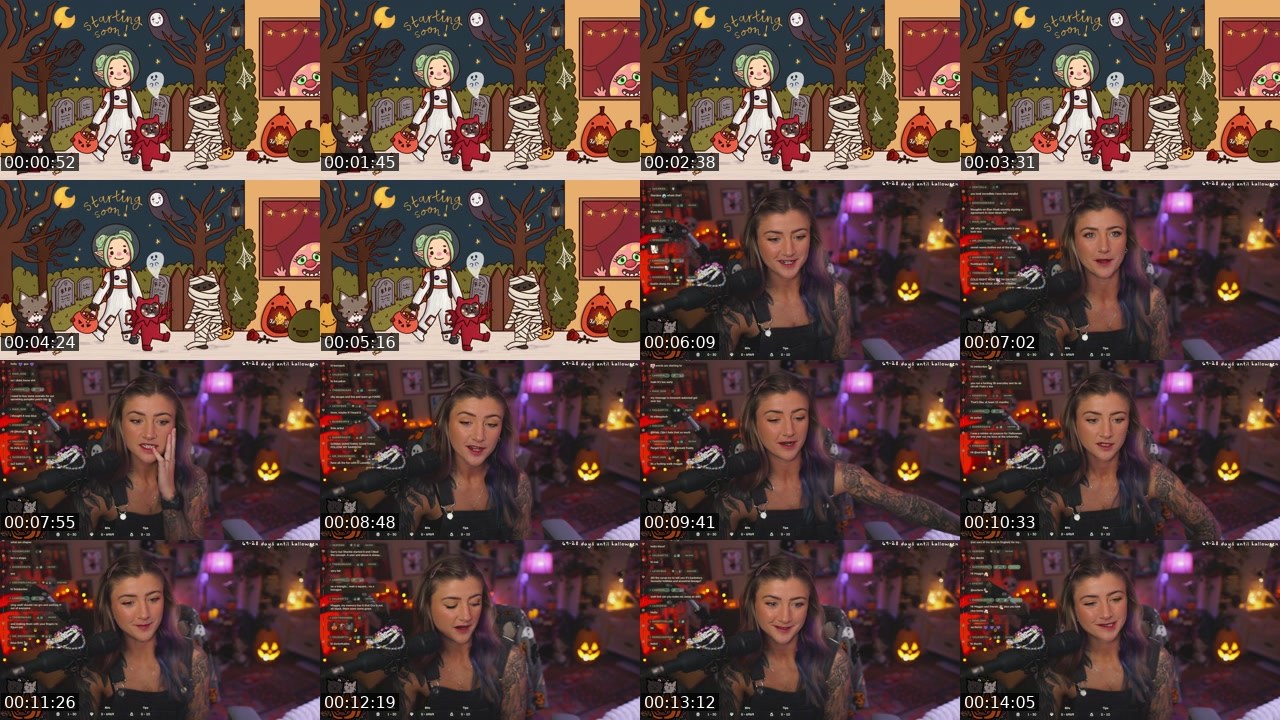 Contact-sheet preview of maisy's Twitch recording
