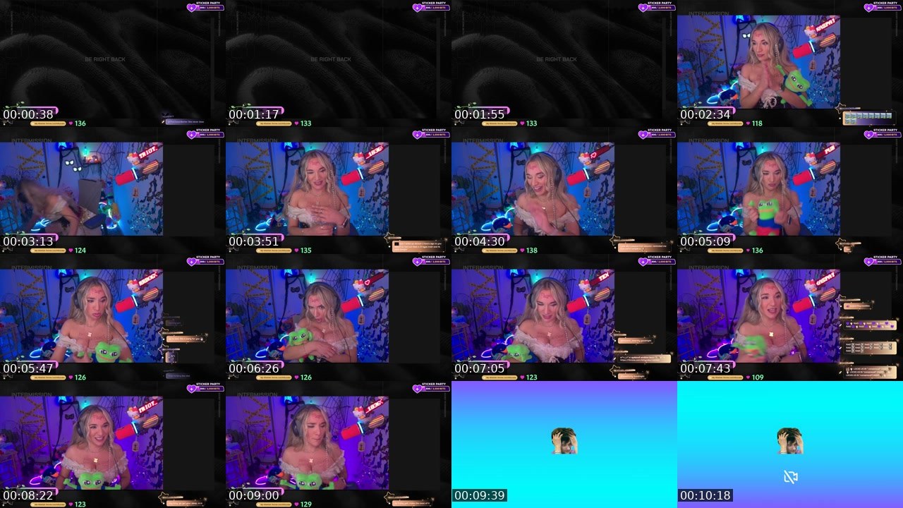 Contact-sheet preview of kittycake__'s Twitch recording