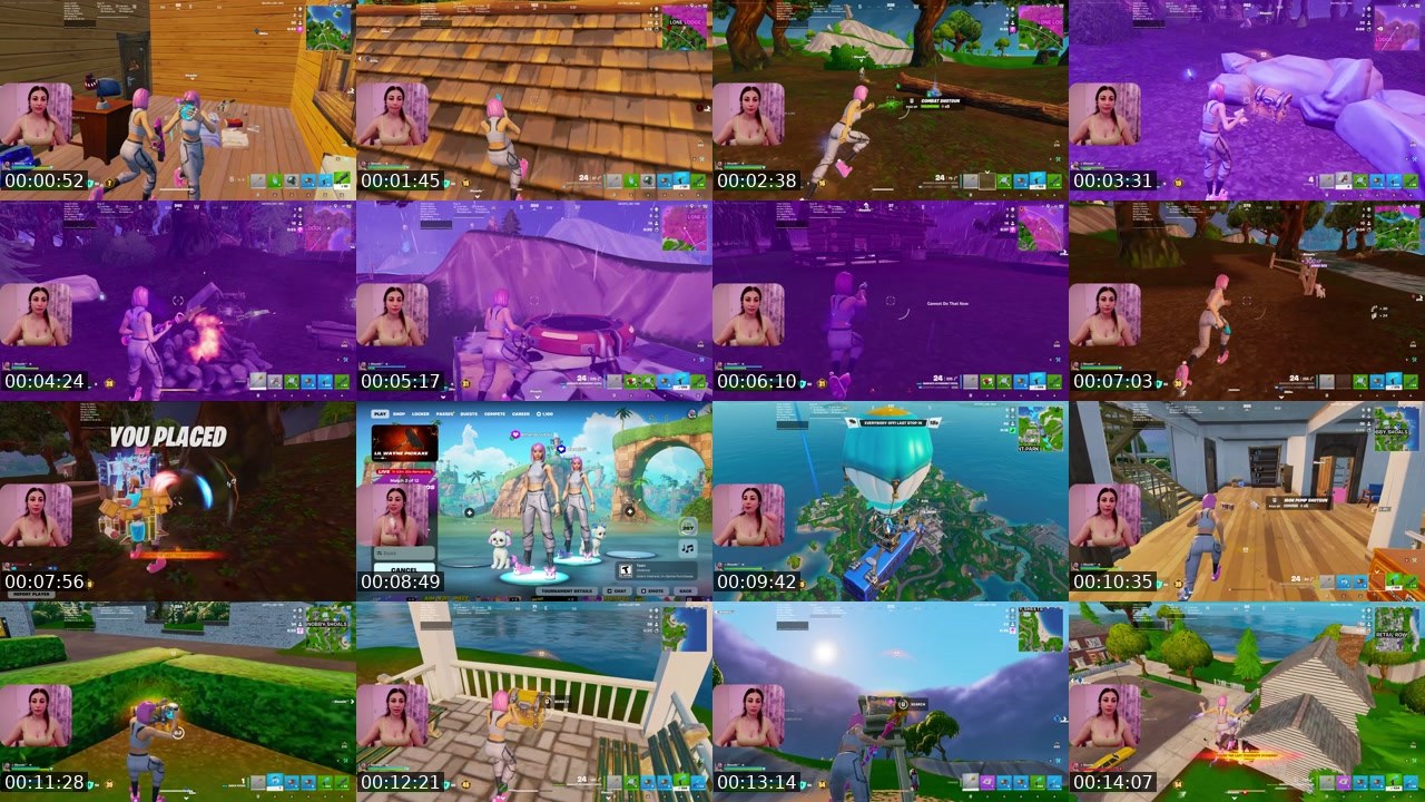 Contact-sheet preview of AthenaLovesU's Twitch recording