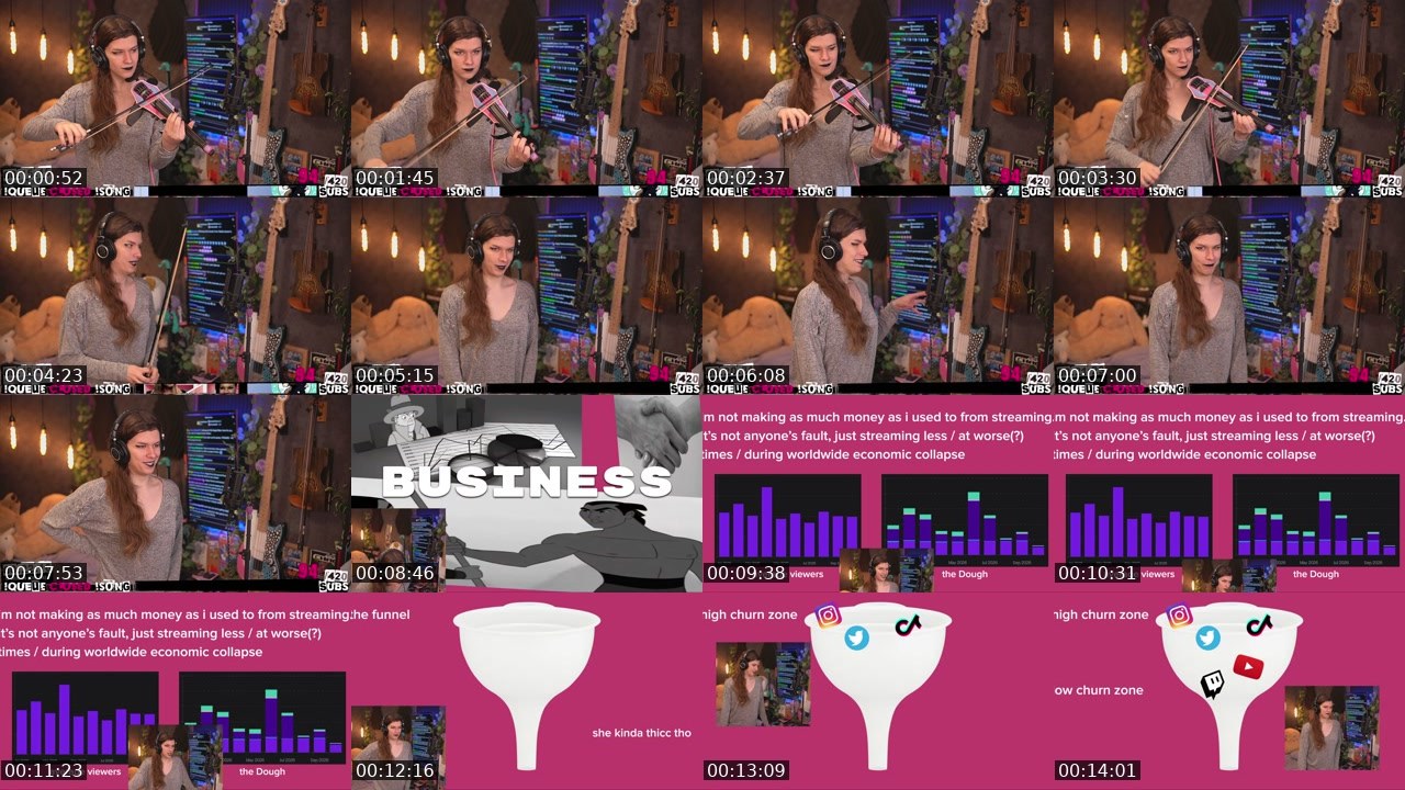 Contact-sheet preview of bagelrabbit's Twitch recording