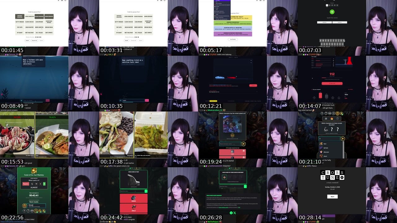 Contact-sheet preview of MafiaJinx's Twitch recording