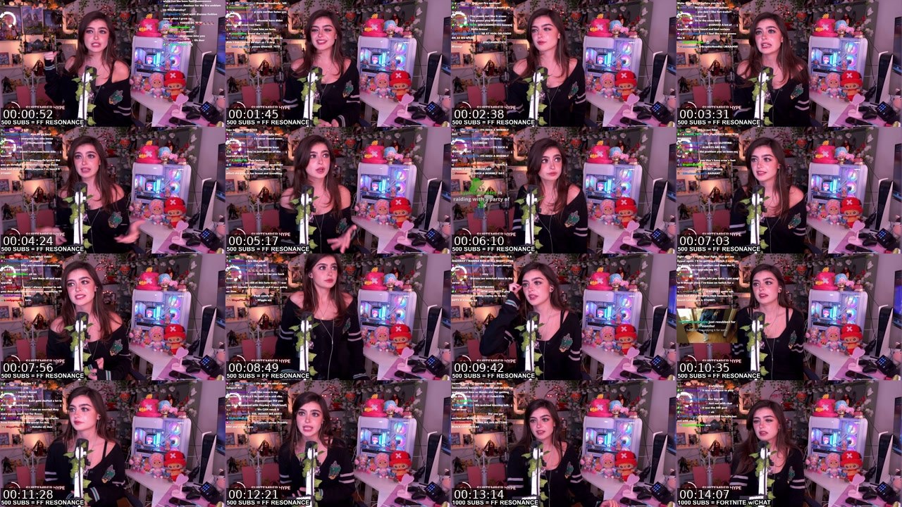 Contact-sheet preview of ARUUU's Twitch recording