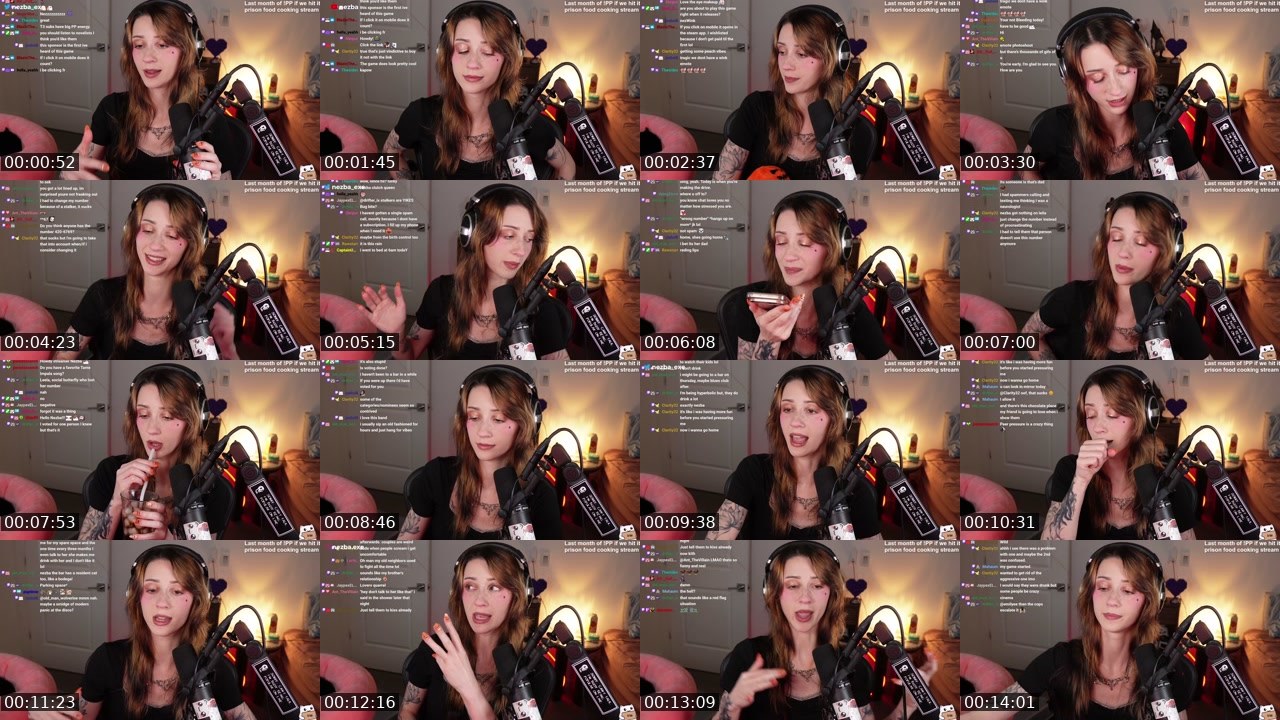 Contact-sheet preview of Nezba's Twitch recording