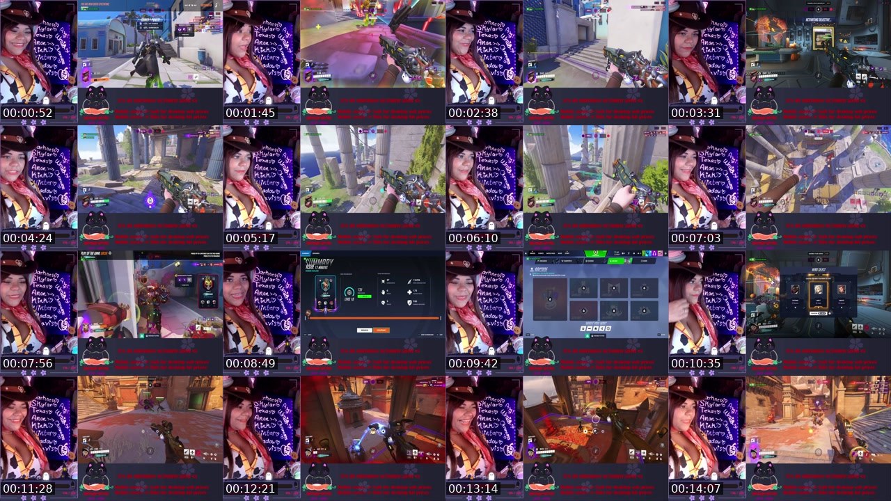Contact-sheet preview of Novachronia's Twitch recording