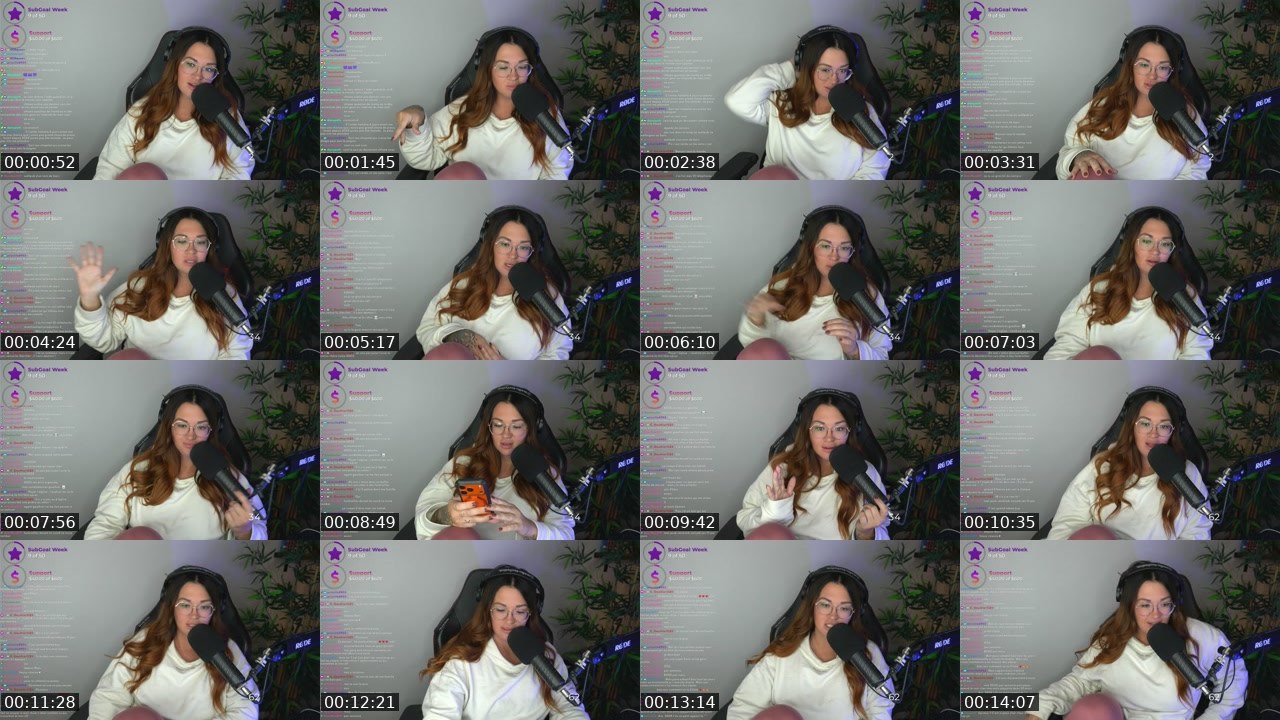 Contact-sheet preview of chloee_fitgamer's Twitch recording