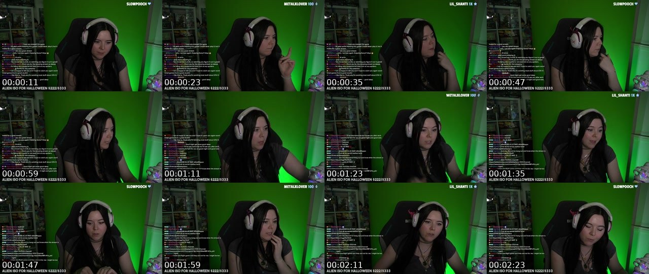 Contact-sheet preview of AllieStephens's Twitch recording