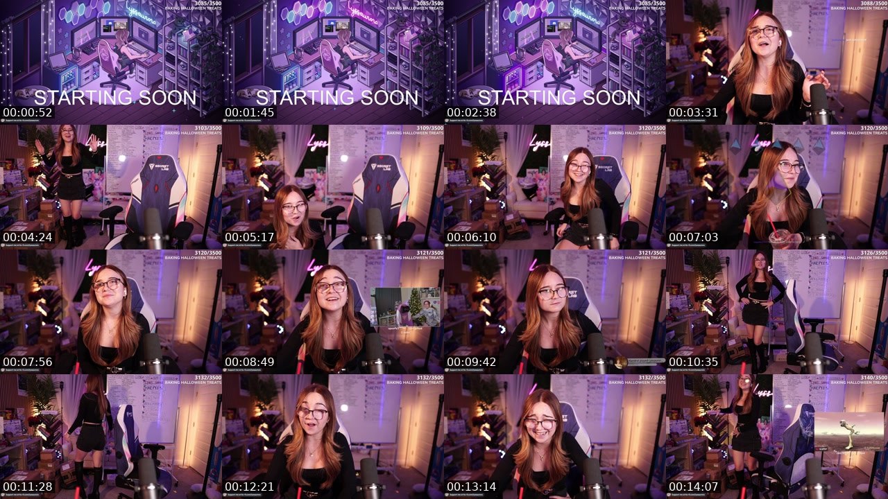Contact-sheet preview of Lyssaurora's Twitch recording
