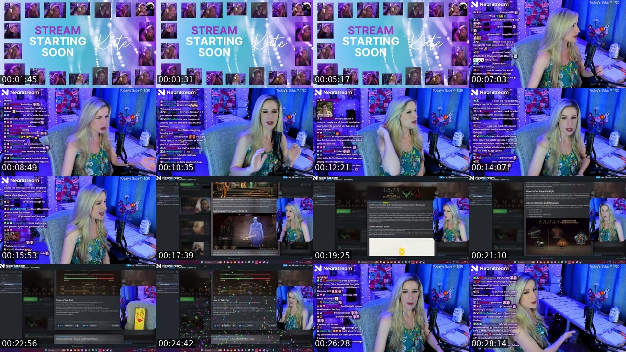 Contact-sheet preview of keepitKate's Twitch recording