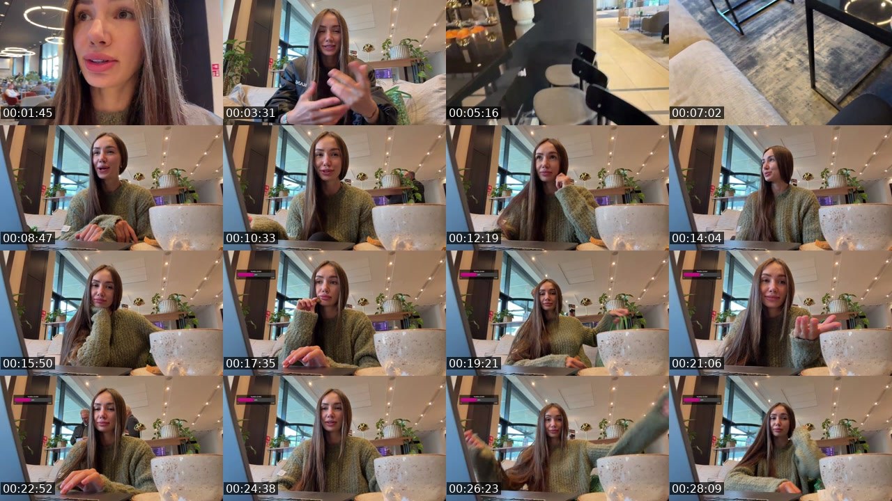 Contact-sheet preview of AlishaMalinova's Twitch recording