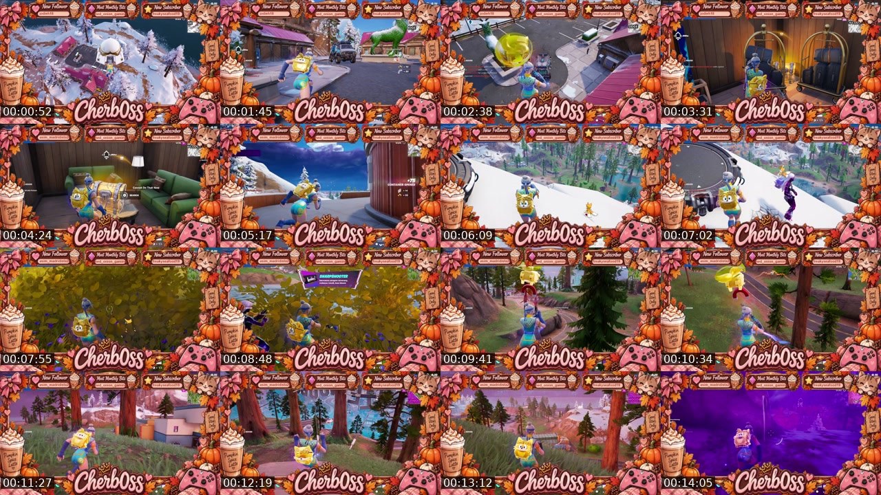 Contact-sheet preview of Cherb0ss's Twitch recording