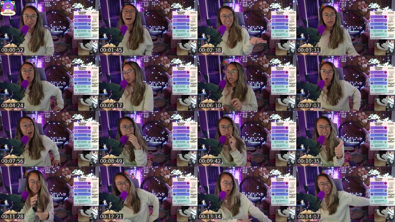 Contact-sheet preview of scillaxcats's Twitch recording