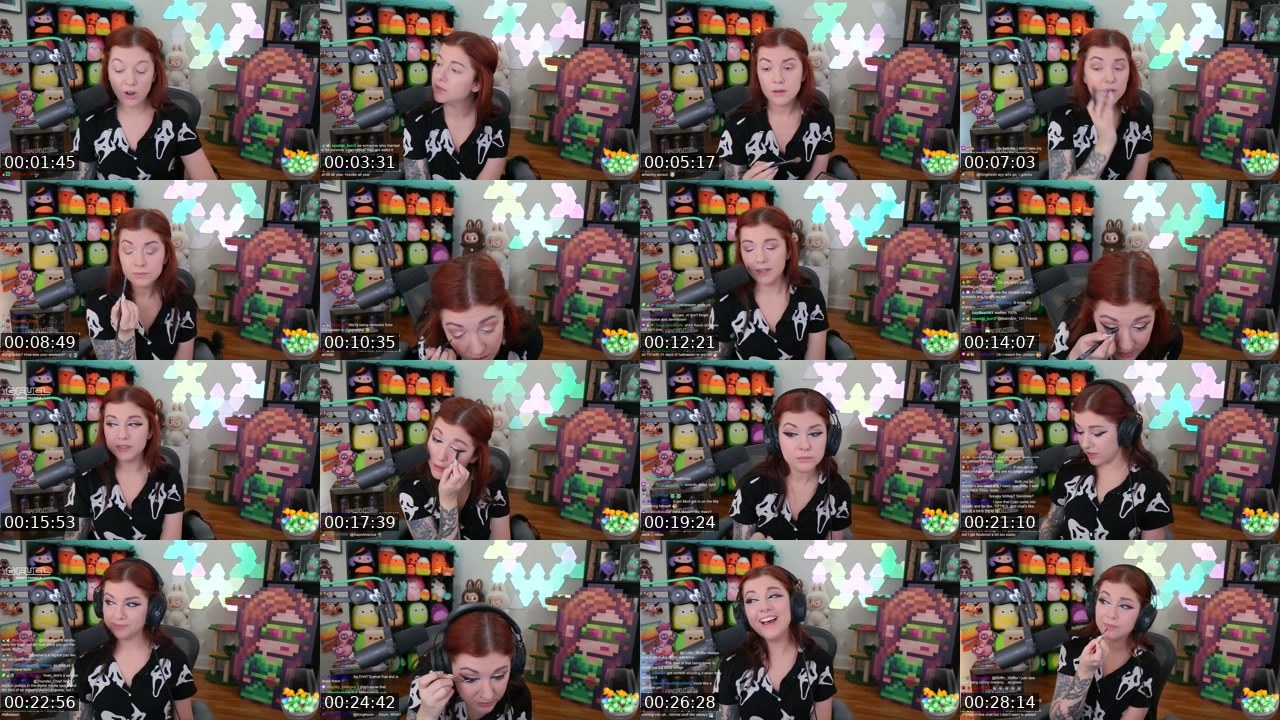 Contact-sheet preview of Cahlaflour's Twitch recording