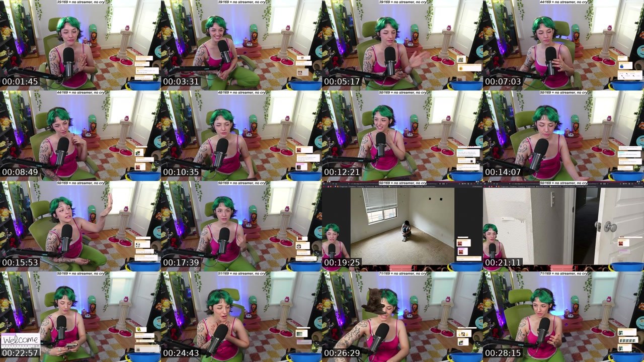 Contact-sheet preview of YEBshow's Twitch recording