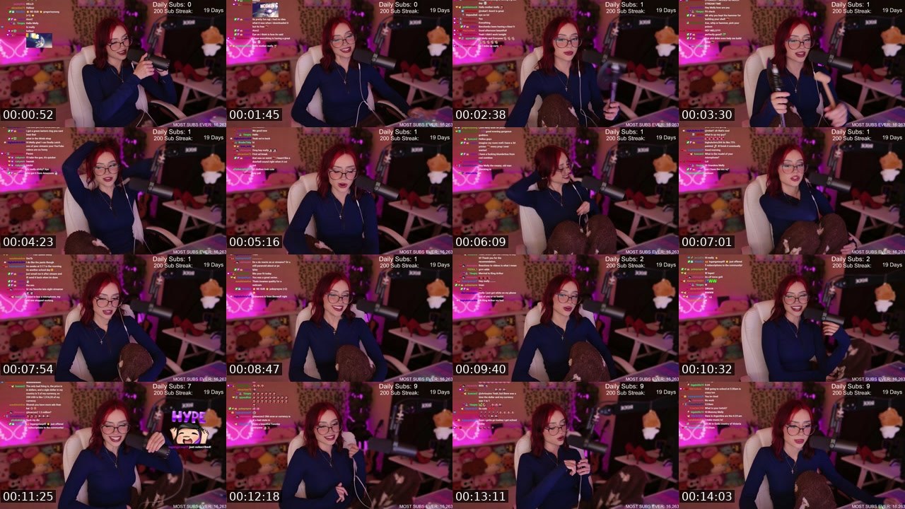 Contact-sheet preview of AngelMelly's Twitch recording
