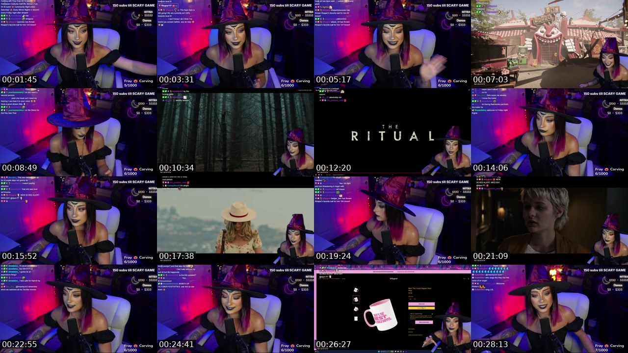 Contact-sheet preview of billygoat's Twitch recording