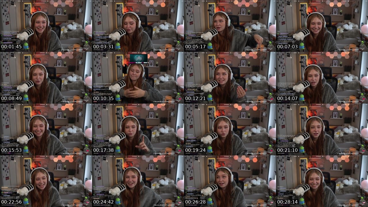 Contact-sheet preview of Mehluxka's Twitch recording
