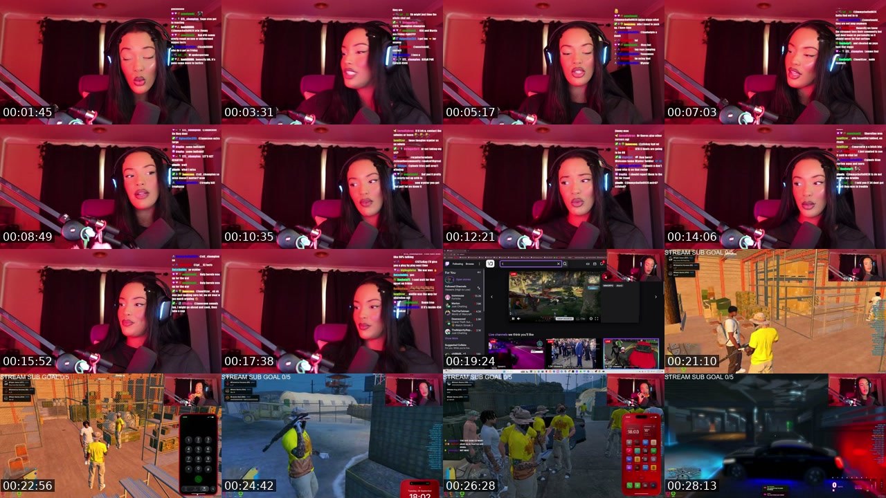 Contact-sheet preview of GoodGyalWynter's Twitch recording