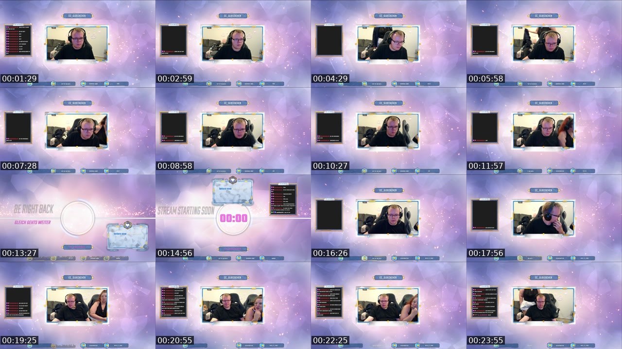 Contact-sheet preview of cc_gloeckchen's Twitch recording