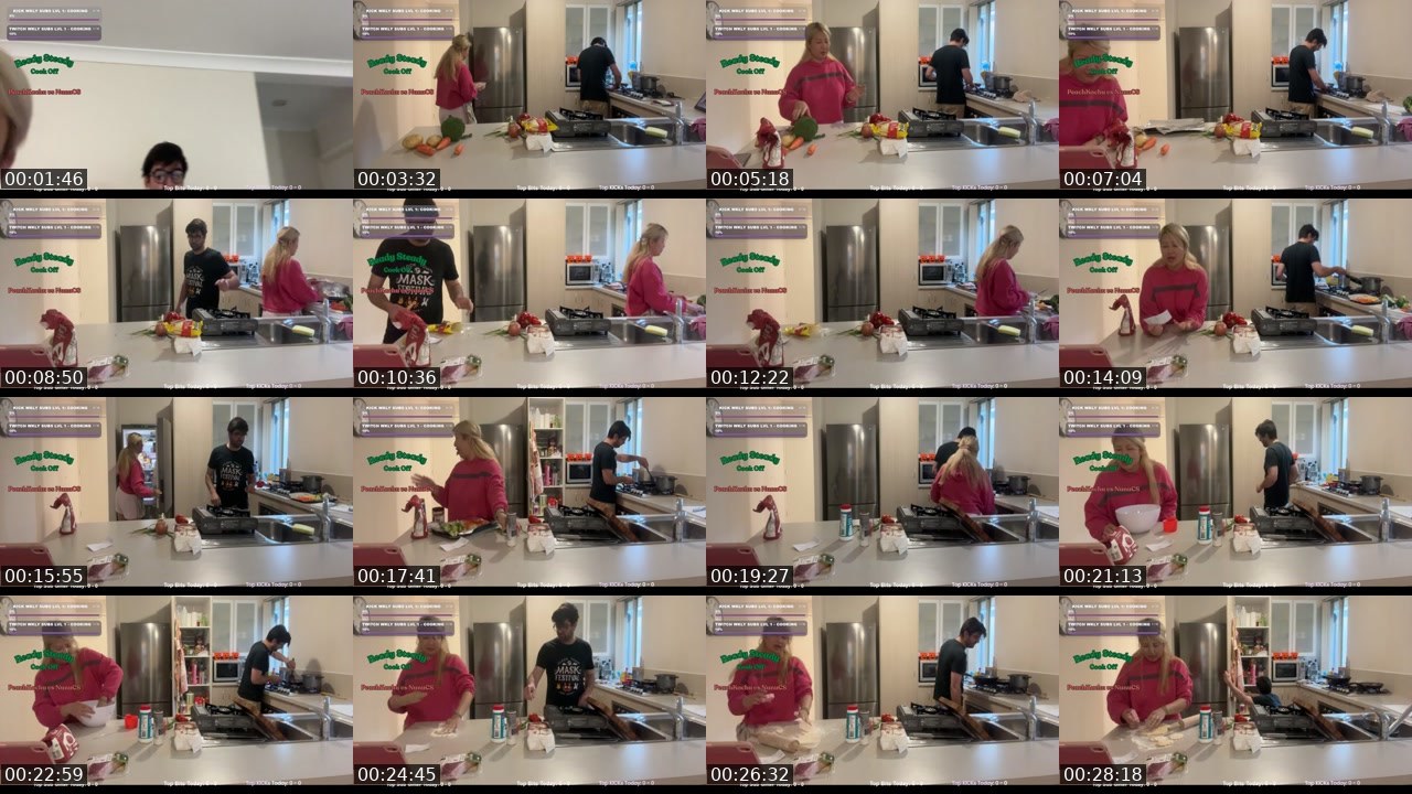 Contact-sheet preview of PeachKachu's Twitch recording
