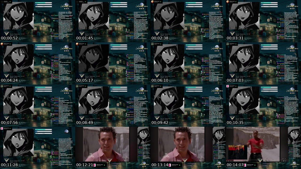 Contact-sheet preview of LahnaKane's Twitch recording