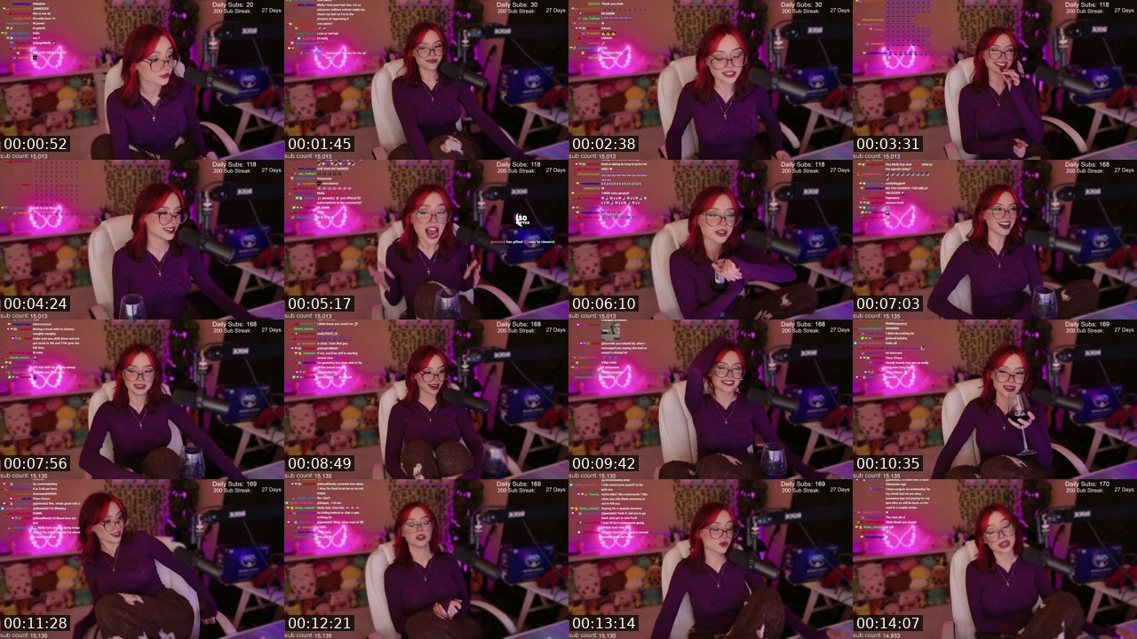 Contact-sheet preview of AngelMelly's Twitch recording