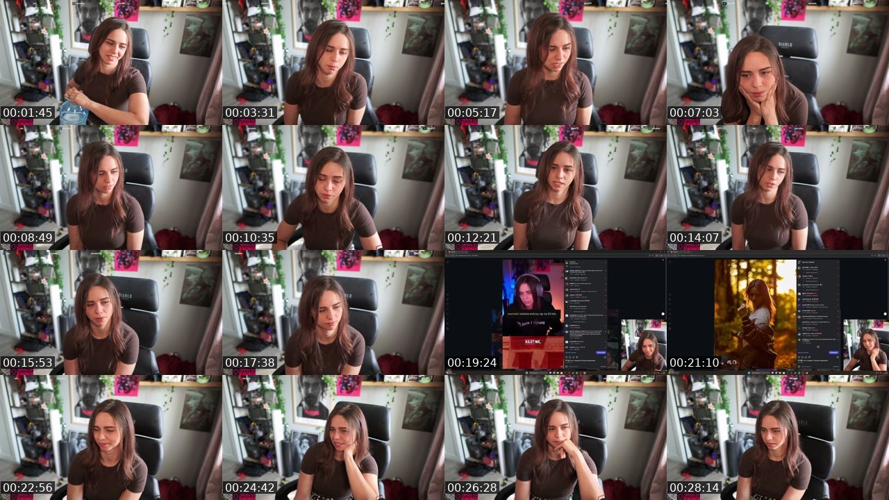 Contact-sheet preview of Axia's Twitch recording