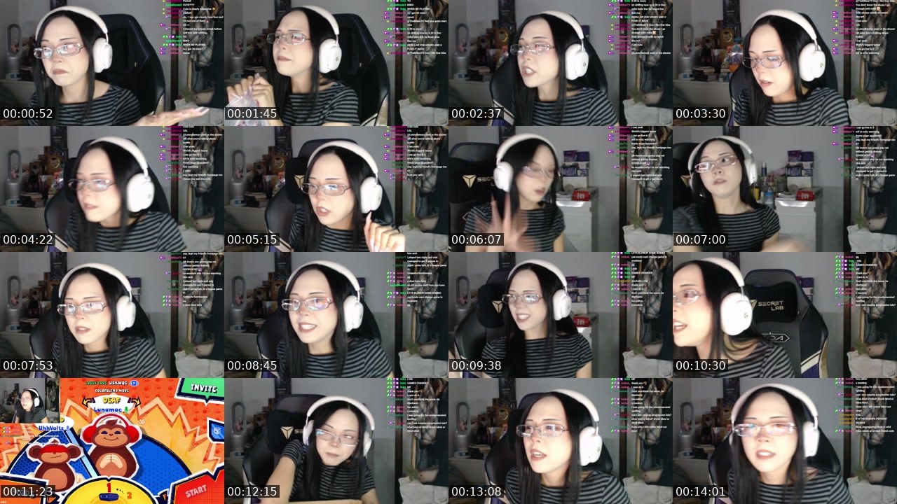 Contact-sheet preview of LunamaeCos's Twitch recording