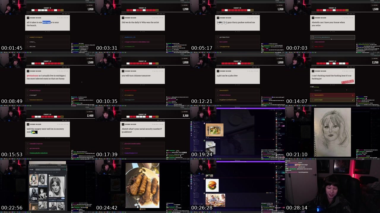 Contact-sheet preview of absteh's Twitch recording